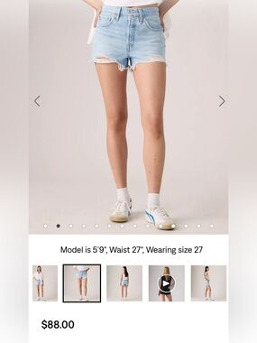 Levis 501 Shorts Size 24